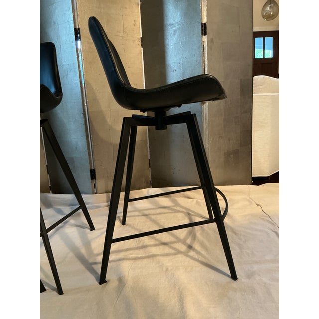 Arhaus Arhaus Gage Swivel Counter Stool Set of 4 For Sale - Image 4 of 16