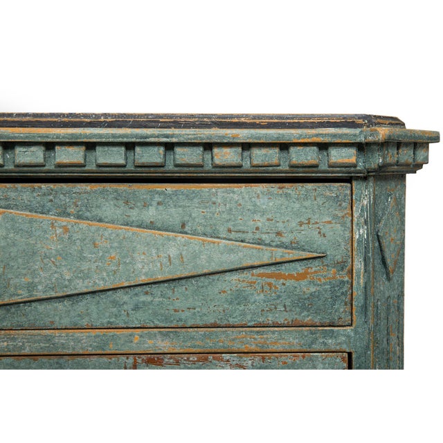 Pair of Swedish Gustavian Style Blue Painted Bedside Commodes Chests For Sale - Image 18 of 18