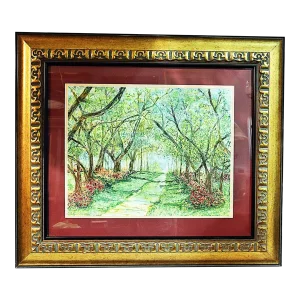 Circa 1990s Watercolor Impressionism Landscape Painting, E. McGavarn