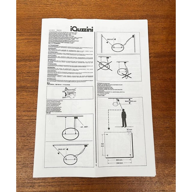 Italian Model Gem Pendant Light by Paul Andreu for Guzzini For Sale - Image 17 of 18