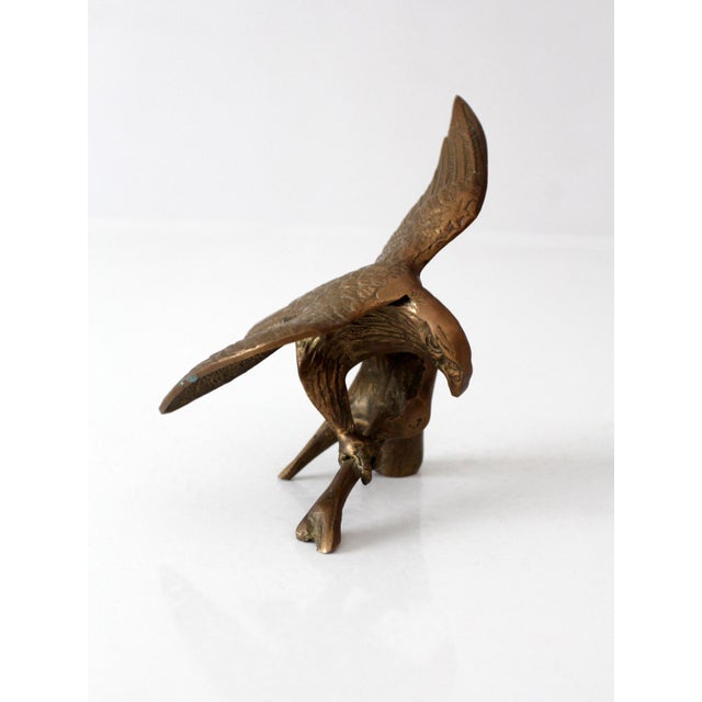 Mid 20th Century Mid-Century Brass Eagle Sculpture For Sale - Image 5 of 10