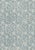 A painterly, blue-on-cream printed linen fabric remnant featuring an abstract floral. The remnant is 24" wide x 38" long....