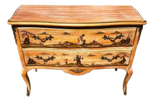 Century Furniture Pam Bolick Asian Commode Dresser Hand Painted & Signed