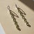 Green Peridot Huggie Drop Earrings, Silver, Gold, Pair For Sale - Image 8 of 8
