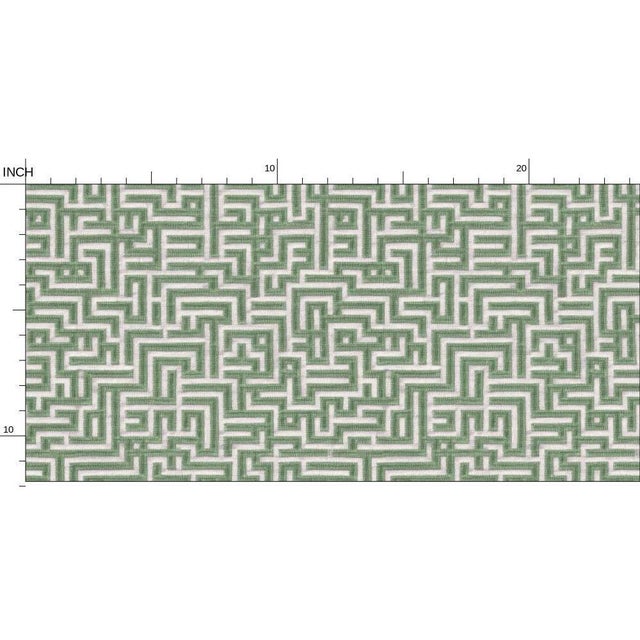 Bronte Ribbon Maze Removable Wallpaper – Box Hedge Green Double Roll For Sale In Atlanta - Image 6 of 8