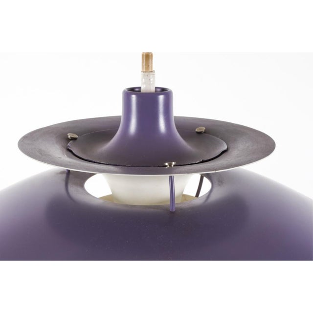 1960's Henningsen Ph5 Pendant Light Fixture in Purple for Poulsen For Sale - Image 10 of 15