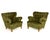 Modern Lounge Chairs in Olive Mohair Velvet, Sweden, 1940, Set of 2 For Sale - Image 4 of 8