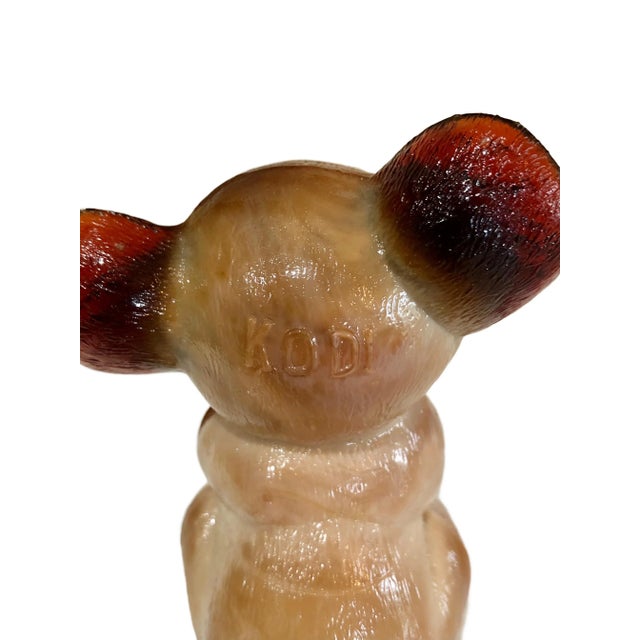 Glass 1980s Chocolate Slag Glass Kodi Koala by K J Glass For Sale - Image 7 of 7
