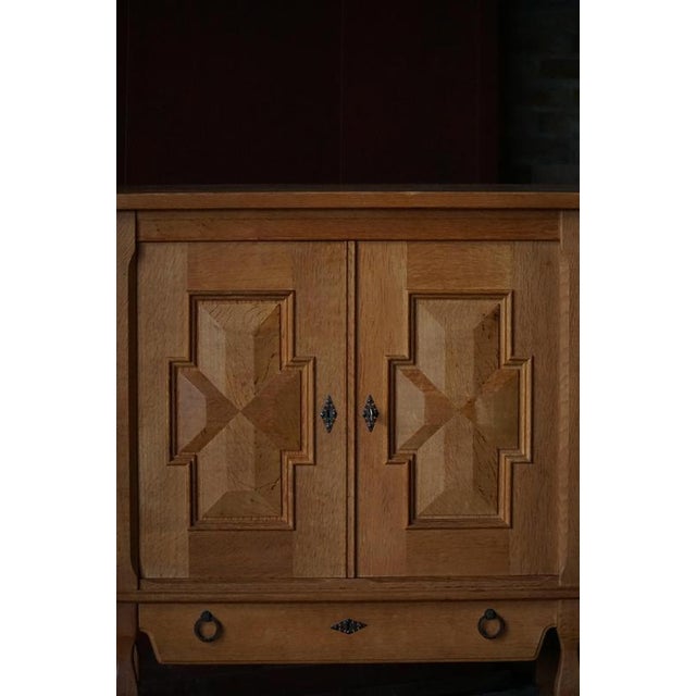 Wood Vintage Danish Oak Sideboard by Henning Kjærnulf, 1950s For Sale - Image 7 of 18
