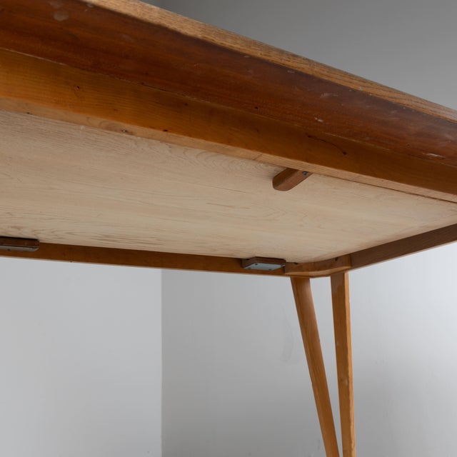 Rectangular Table with Blue Formica Top, 1950 For Sale - Image 10 of 14