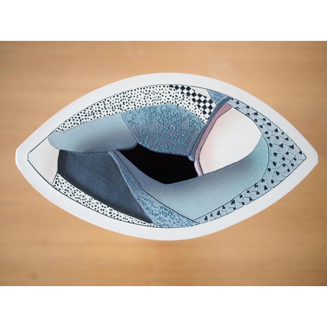 Ceramic Vintage Abstract Postmodern Ceramic Vase by Nancy April For Sale - Image 7 of 9