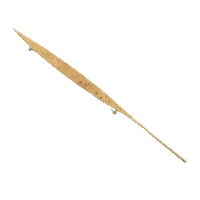 2000 - 2009 Vintage Cartier Dinh Van 18k Yellow Gold Long Quill Brooch Pin For Sale - Image 5 of 12