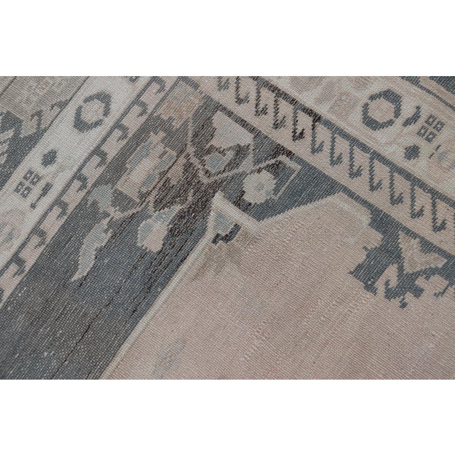 Vintage Turkish Oushak Rug With Subtle Pastel and Dark Green Floral Patterns 7'5 X 9'9 For Sale - Image 11 of 11