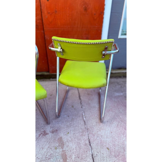 Art Deco 1930s Pair of Gilbert Rohde for Troy Sunshade "Z" Chairs – Streamline Moderne For Sale - Image 3 of 9