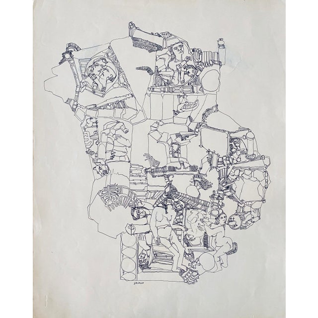 Paul Shimon, Abstract Expressionism Psychedelic Outsider Art Paul Shimon For Sale