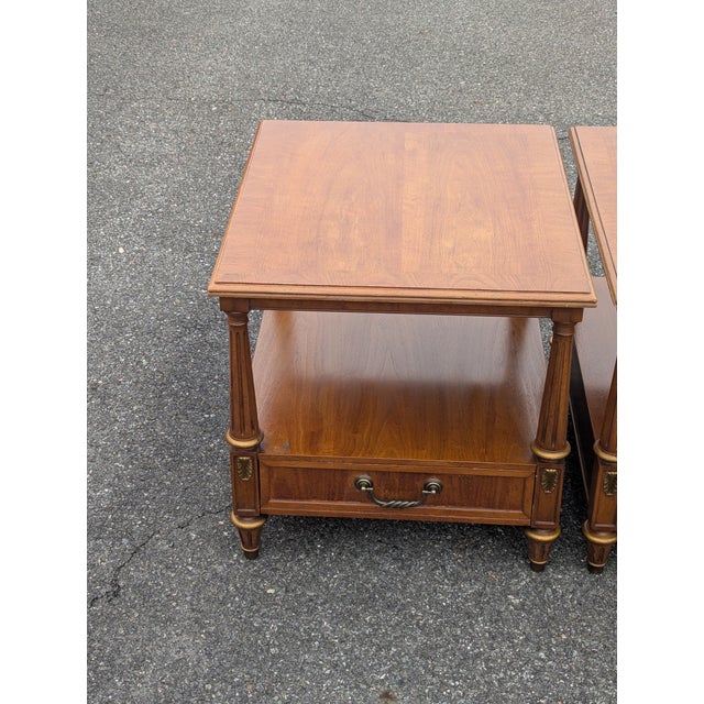 Mid 20th Century Henredon Mid 20th Century Vintage Italian-Style Side Tables - A Pair For Sale - Image 5 of 13