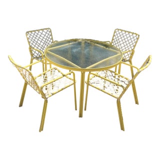 1970s 5-Piece Brown Jordan Style Tamiami Patio Set For Sale