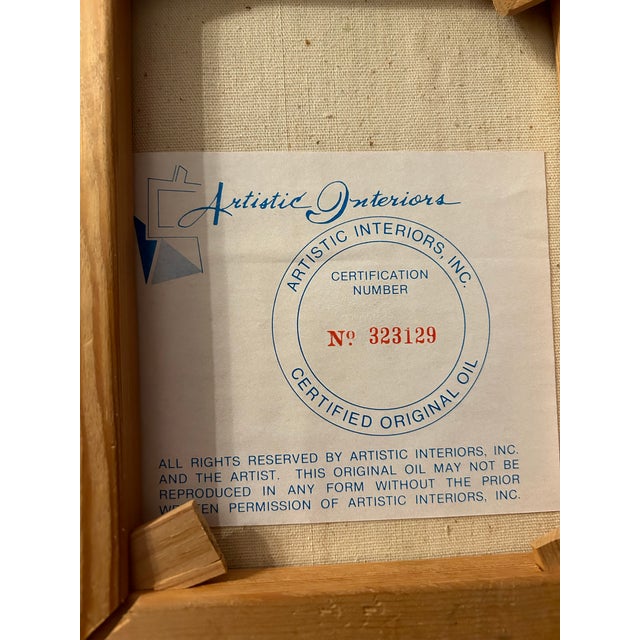 Italian P.G. Tiele, Parisian City Street Scene" Town & Figures Oil Painting Canvas Mid-20th Century, Framed For Sale - Image 3 of 6