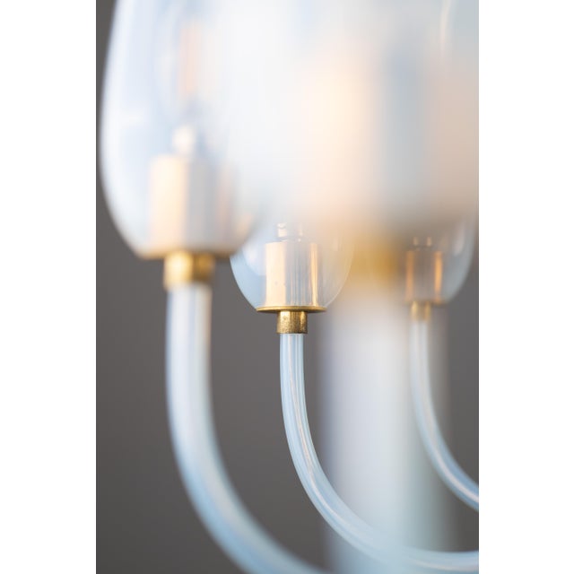 Flavio Poli Art Deco Murano Glass Chandelier by Flavio Poli for Seguso Vetri d'Arte, 1950s For Sale - Image 4 of 14