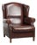 Vintage Wing Chair in Sheepskin Leather For Sale