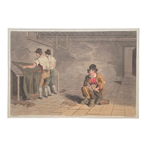 1814 English Garment Workers Handcolored Engraving