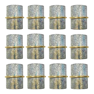 Twelve Limited Edition Sconces W/ Crackled Iridescent Glass, 1990's.