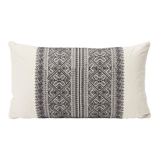 Schumacher Double-Sided Lumbar Pillow in Embroidered Toledo Print For Sale