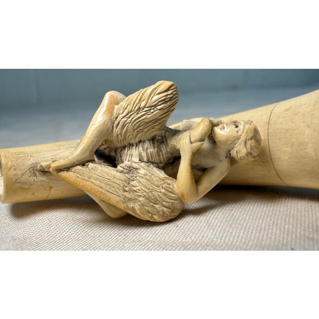 Antique 1800's Goddess Nemesis Zeus Goose Hand Carved Meerschaum Smoking Pipe For Sale - Image 10 of 17