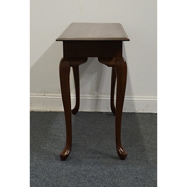 Brown Broyhill Furniture Solid Cherry Traditional Style 52" Accent Sofa Table 794-2608 For Sale - Image 8 of 10