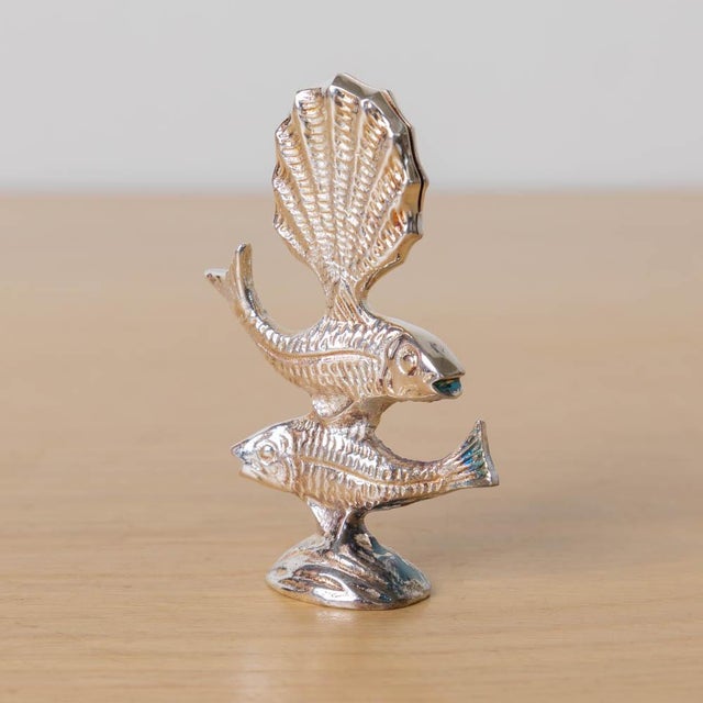 Metal 1950s Shell & Fish Place Card Holders, Set of 9 For Sale - Image 7 of 11