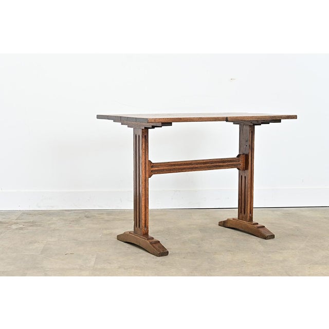 French 19th Century Oak Refectory Style Bistro Table For Sale In Baton Rouge - Image 6 of 10