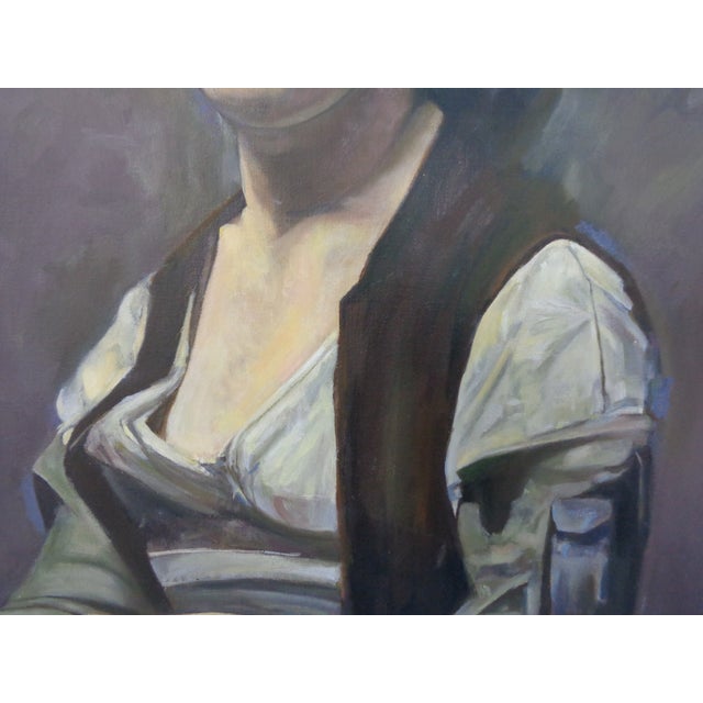 Fred Neumann After Jean Baptiste Camille Corot, The Woman with the Pearl, 1980s, Oil on Canvas For Sale - Image 14 of 18