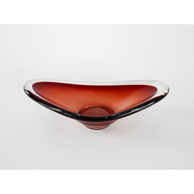 Vintage Italian Ruby Platter in Murano Glass, 1960s For Sale - Image 6 of 9