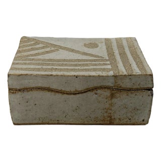 Vintage Lidded Studio Pottery Box For Sale