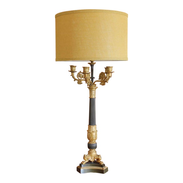 Charles X Style French Candelabra Lamp For Sale