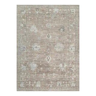 Handwoven Turkish Oushak Area Rug 9’0″ X 12’0″ For Sale