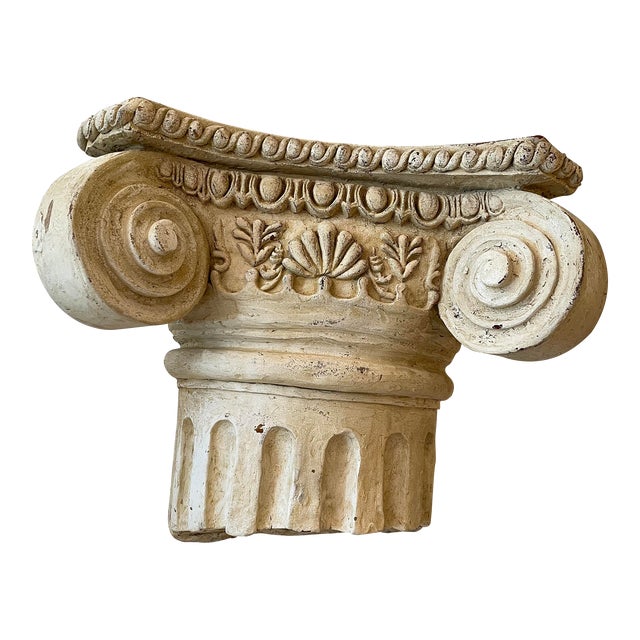 Vintage Italian Wood Painting Roman Architectural Bracket For Sale