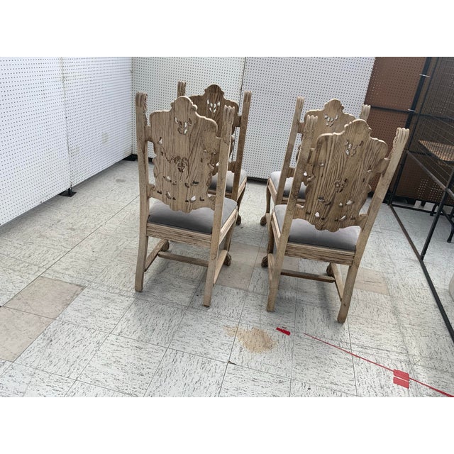 1900s Antiques Four Chairs With Faces For Sale In Atlanta - Image 6 of 9