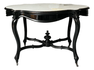 Rococo Dining Table with Marble Top