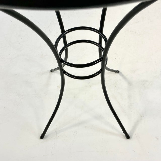 Mid-Century Atomic Mesh Salterini Style Boho Chic Outdoor Drinks Table, Newly Painted For Sale - Image 9 of 10