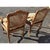 French Pr of Early 20th Century French Louis XV Style Carved Walnut Fauteuils W/Cane Seats & Backs, Original Painted Highlights W/Loose Upholstered Cushions For Sale - Image 3 of 9