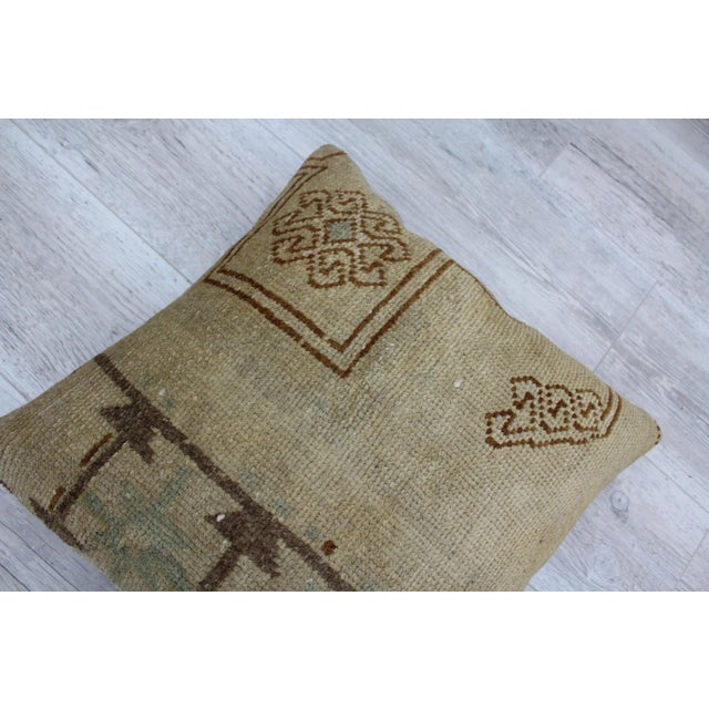 Traditional Turkish Vintage Rug Decorative Pillow Cover - 18.5"x18.5" For Sale - Image 3 of 11