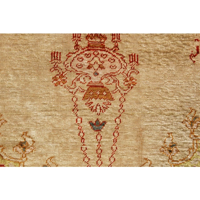 Late 18th Century Antique Tabriz Beige and Red Persian Wool Rug For Sale - Image 5 of 7