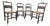 20th-Century Hitchcock-Style Harvest-Stenciled Rush-Seat Dining Chairs—Set of Four For Sale