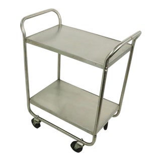 Industrial Stainless Steel Restaurant Serving Cart by Lakeside Manufacturing For Sale
