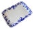 English Botanical Blue & White Large Platter For Sale