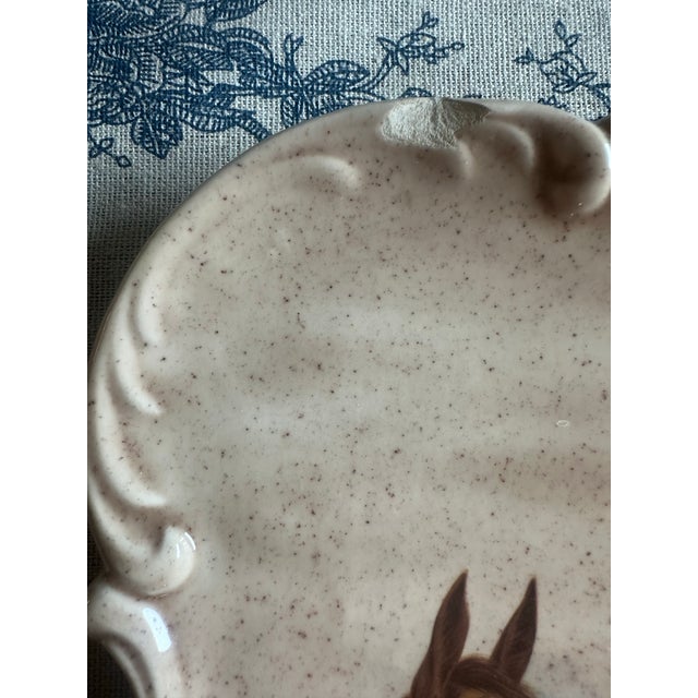 Mid 20th Century Porcelain Equestrian Tray/Plate With Hand-Painted Horse Portraits For Sale - Image 5 of 5