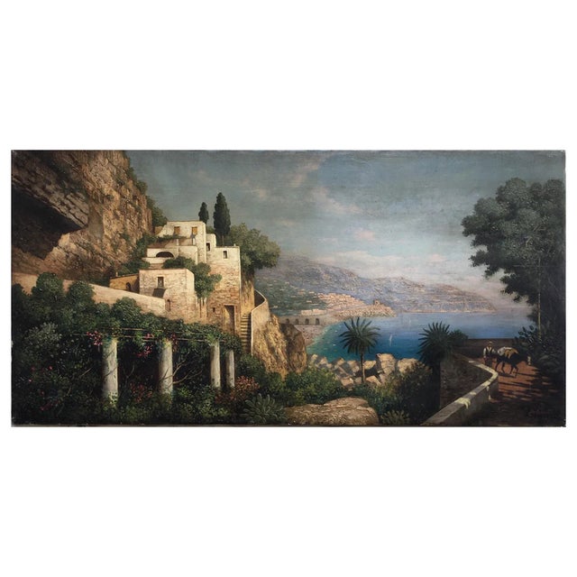 Coast - Oil on canvas cm. 60x120 by Paolo De Robertis, Italy 2008. The painting is inspired by the canvases of the school...