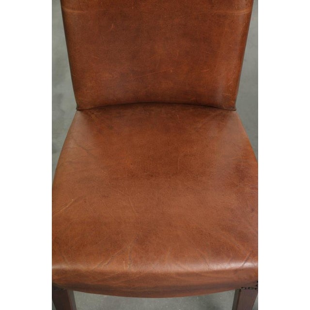 Sheepskin Dining Chairs in Cognac Color, Set of 6 For Sale - Image 9 of 18