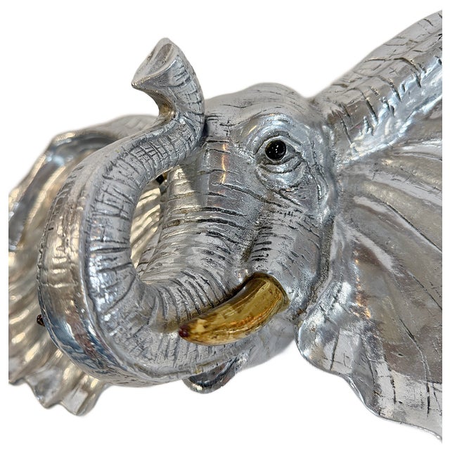 Early 21st Century Arthur Court Aluminum Elephant Serving Tray Safari Barware Platter For Sale - Image 5 of 8
